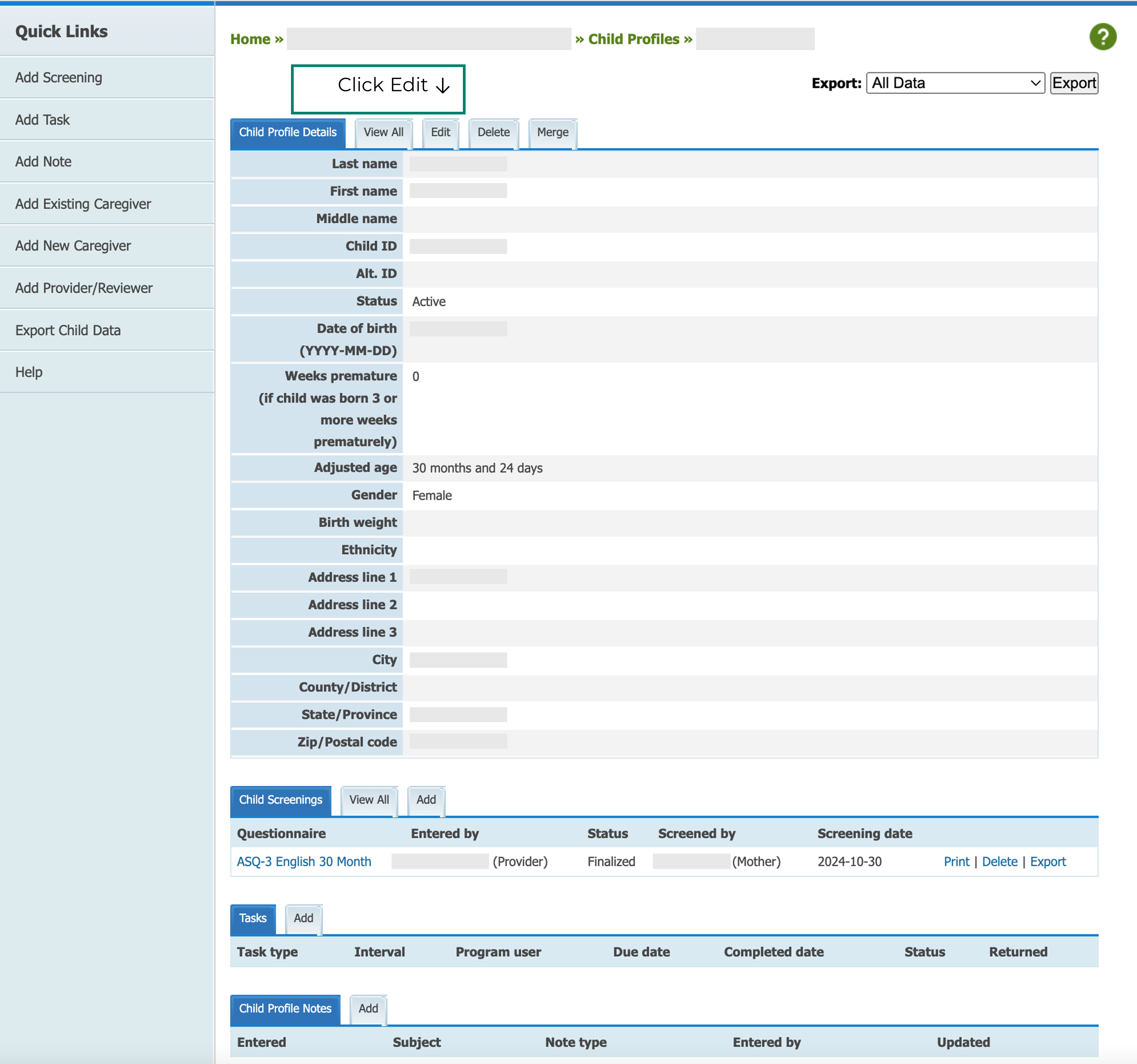 5. ASQ Online Child Profile Click Edit.png